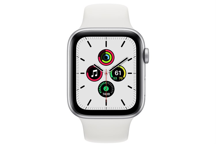Đồng hồ thông minh Apple Watch SE LTE 44mm viền nhôm dây silicone Màu Trắng