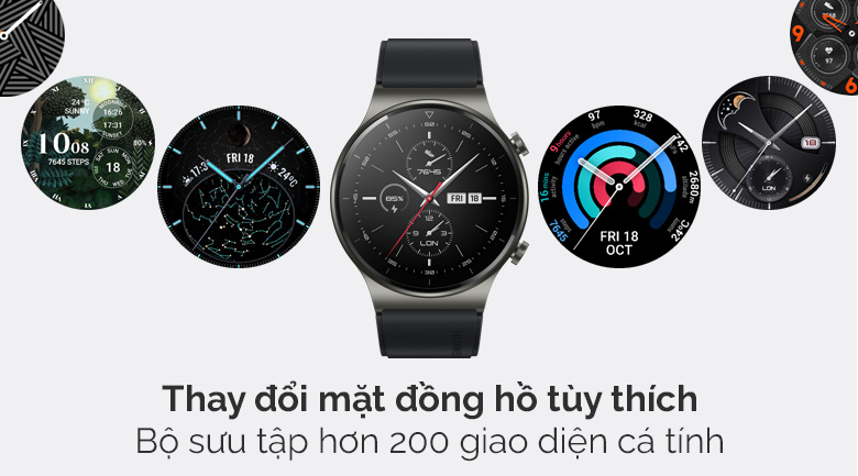 Huawei Watch GT2 Pro 46mm dây silicone tích hợp hơn 200 giao diện mặt đồng hồ