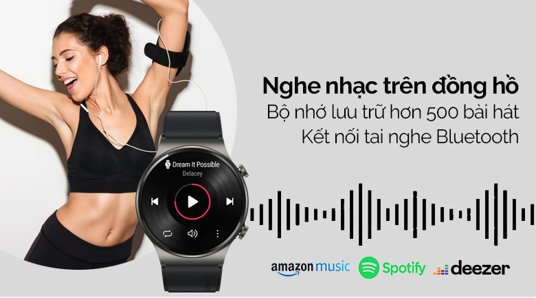 Huawei Watch GT2 Pro 46mm dây silicone giúp người dùng nghe nhạc mọi lúc mọi nơi Huawei Watch GT2 Pro 46mm dây silicone giúp người dùng nghe nhạc mọi lúc mọi nơi