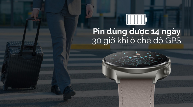 Huawei Watch GT2 Pro 46mm dây da cho thời gian sử dụng lên đến 14 ngày