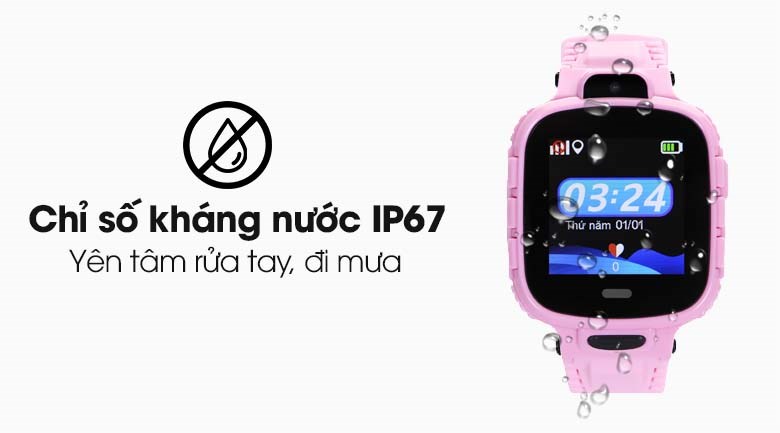 Đồng hồ định vị trẻ em Kidcare 26 hồng