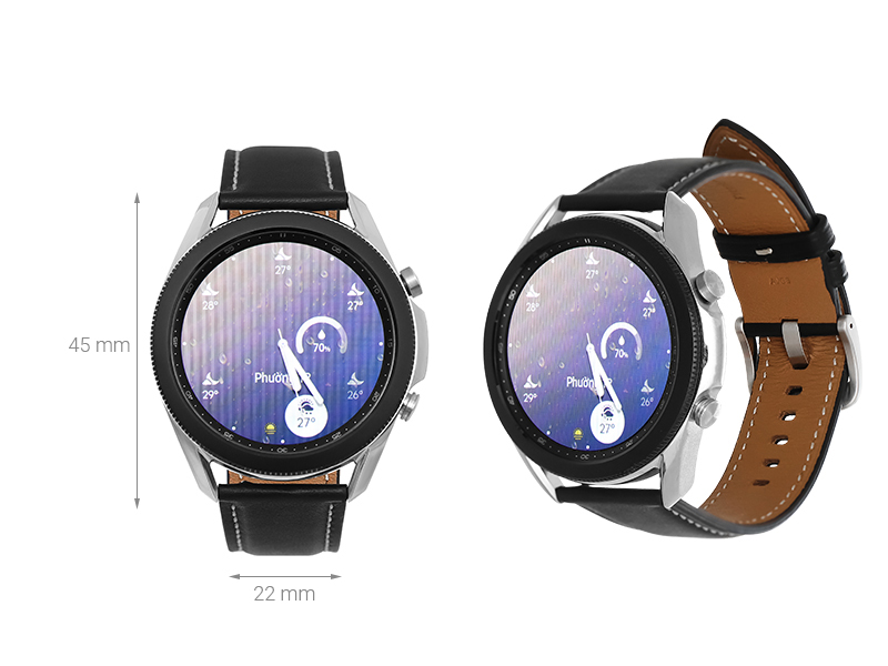 Samsung Galaxy Watch 3 45mm: Đeo trên tay chiếc Samsung Galaxy Watch 3 45mm là cách tuyệt vời để làm nổi bật phong cách thời trang của bạn và sở hữu tất cả các tính năng đặc biệt của một chiếc đồng hồ thông minh. Với thiết kế sang trọng, tiện ích thông minh và khả năng tương thích cao, Samsung Galaxy Watch 3 45mm sẽ là đối tác đáng tin cậy của bạn trong mọi hoạt động.