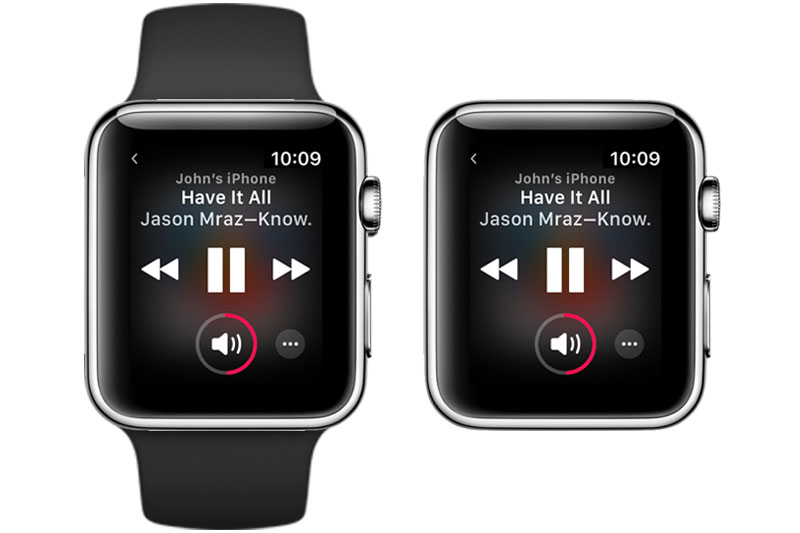 Nghe nhạc trên Apple Watch S3 GPS 42mm viền nhôm dây cao su trắng