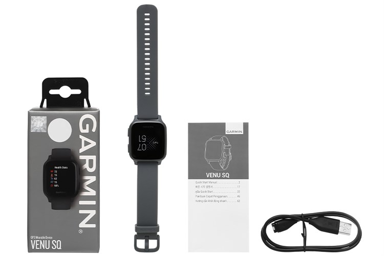 Đồng hồ thông minh Garmin Venu SQ 40.6mm Xám Màu Xám
