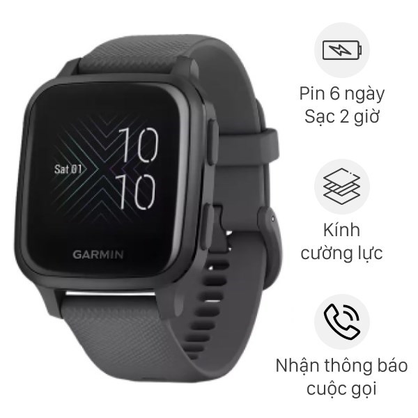 Đồng Hồ Thông Minh Garmin Venu Sq 40.6Mm Xám