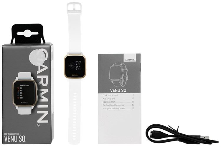 Đồng hồ thông minh Garmin Venu SQ 40.6mm Xám Màu Trắng