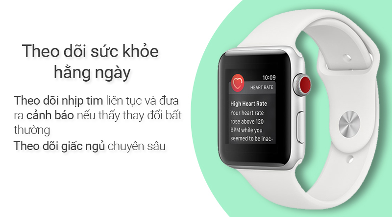 Đồng hồ thông minh Apple Watch S3 LTE 42mm Trắng