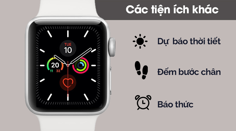 Đồng hồ thông minh Apple Watch S3 LTE 42mm Trắng