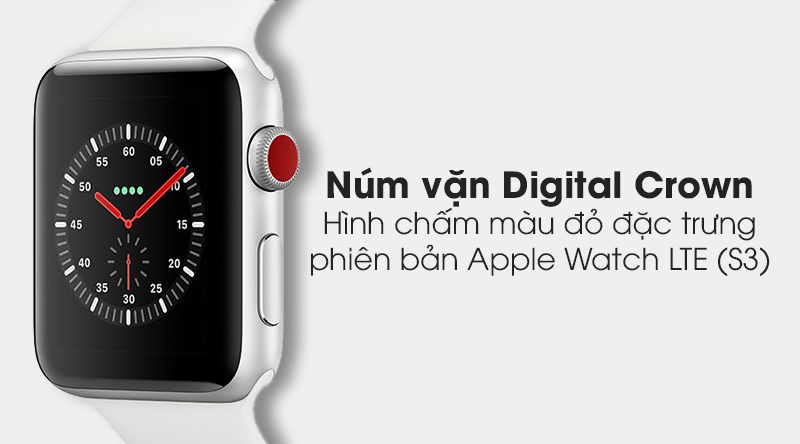 Đồng hồ thông minh Apple Watch S3 LTE 42mm Trắng