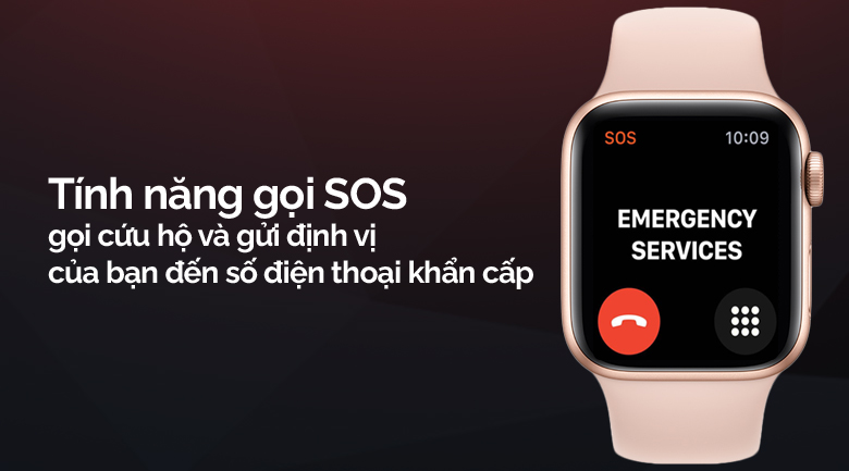 Đồng hồ thông minh Apple Watch S5 44mm viền nhôm dây cao su hồng