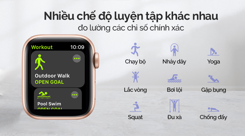 Đồng hồ thông minh Apple Watch S5 44mm viền nhôm dây cao su hồng