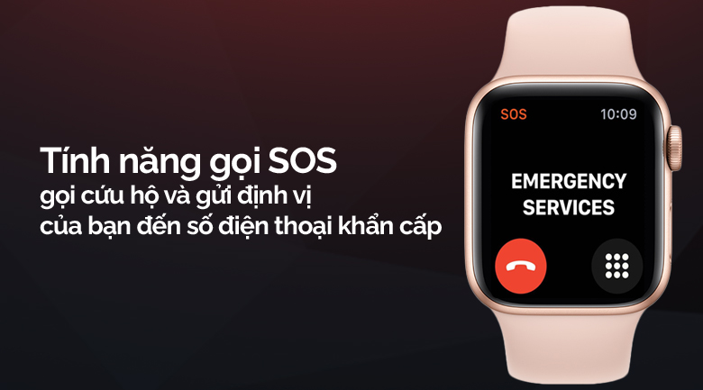 Apple Watch S5 44 mm có tính năng gọi cứu hộ