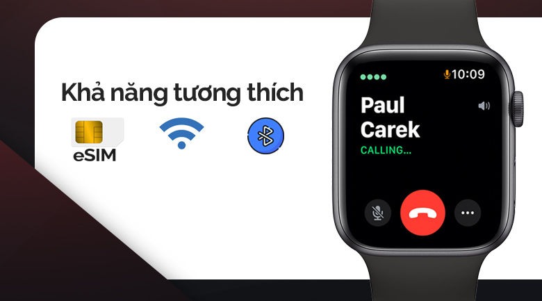 Đồng hồ thông minh Apple Watch S5 LTE 44mm viền nhôm dây cao su đen