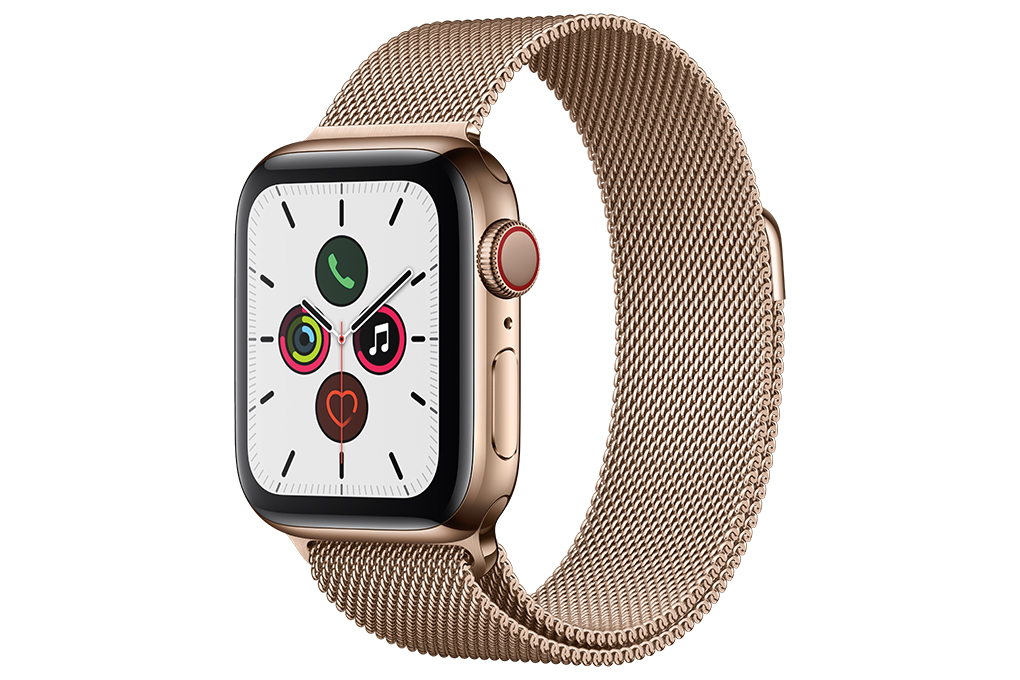 Đồng hồ thông minh Apple Watch S5 LTE 44mm viền thép dây thép vàng