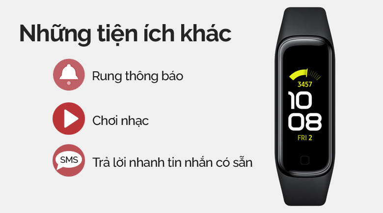 Vòng tay thông minh Samsung Galaxy Fit2 Đen