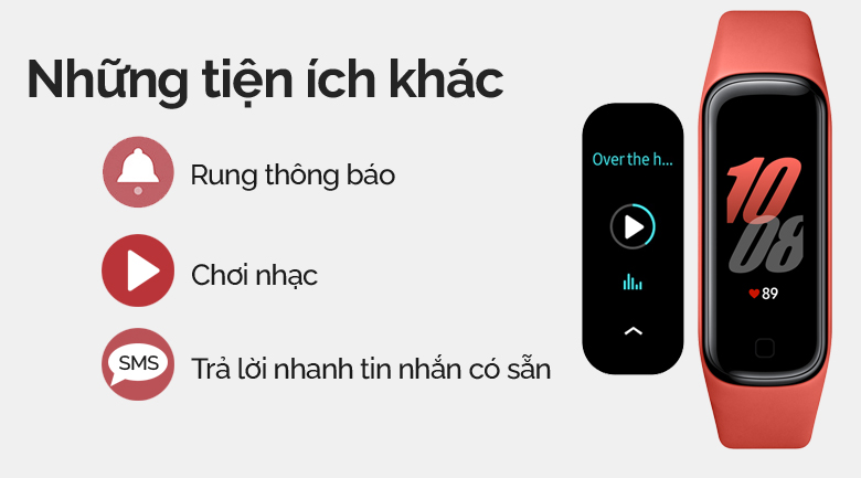 Vòng tay thông minh Samsung Galaxy Fit2 đỏ