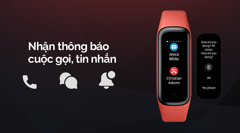 Vòng tay thông minh Samsung Galaxy Fit2 đỏ