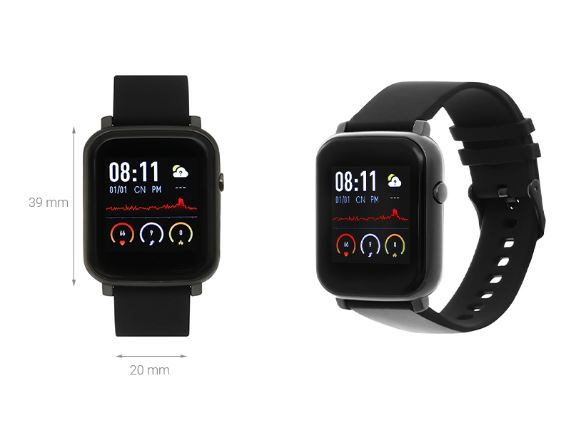 Đồng hồ thông minh BeU B1 39mm Đen