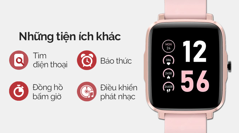 Đồng hồ thông minh BeU B2 Hồng