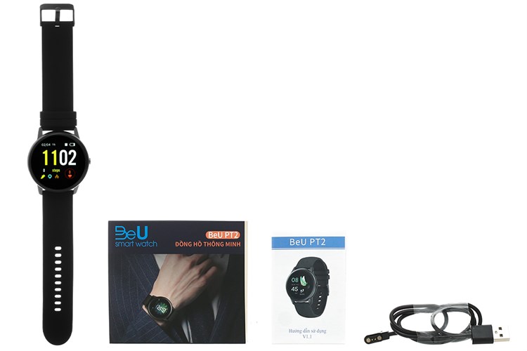 Đồng hồ thông minh BeU PT2 51mm Đen Màu Đen