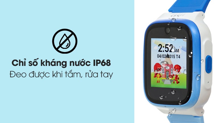 Đồng hồ định vị trẻ em Masstel Smart Hero 4G có hệ số kháng nước IP68