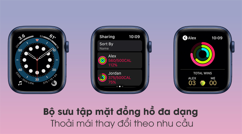 Apple Watch S6 LTE 44mm viền nhôm dây cao su