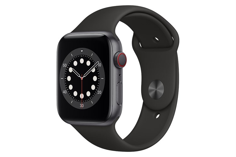 Đồng hồ thông minh Apple Watch S6 LTE 44mm viền nhôm dây silicone Màu Đen