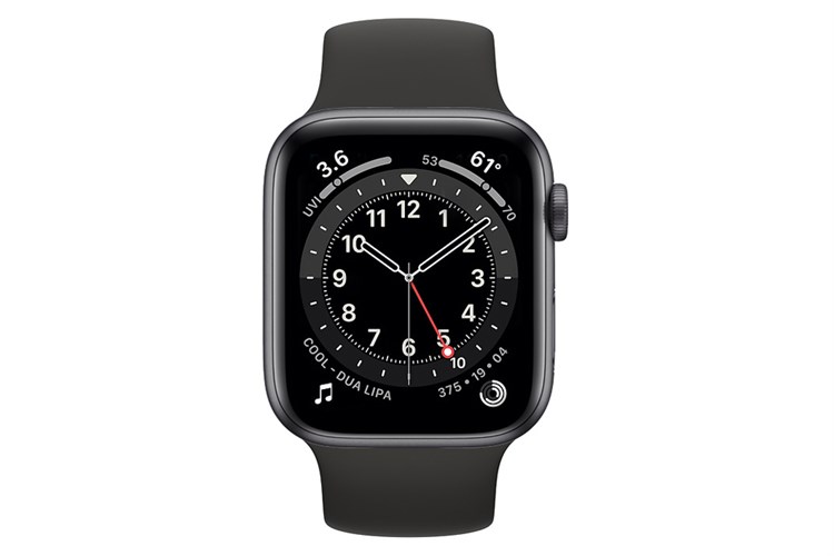 Đồng hồ thông minh Apple Watch S6 LTE 44mm viền nhôm dây silicone Màu Đen