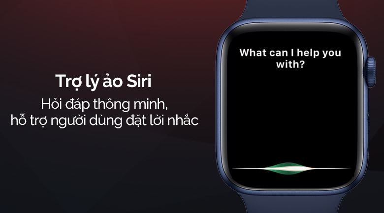 Apple Watch S6 LTE 44mm viền nhôm dây cao su xanh dương có trợ lý ảo Siri