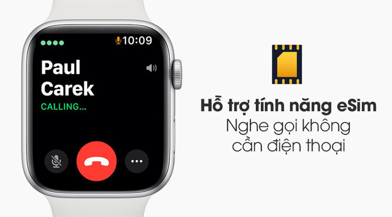 Đồng hồ Apple Watch SE LTE 44 mm có thể trang bị eSim để hoạt động độc lập