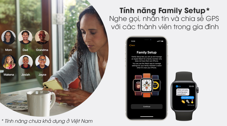 Apple Watch S6 LTE 40mm viền nhôm dây cao su đen có tính năng Family Setup Apple Watch S6 LTE 40mm viền nhôm dây cao su đen có tính năng Family Setup