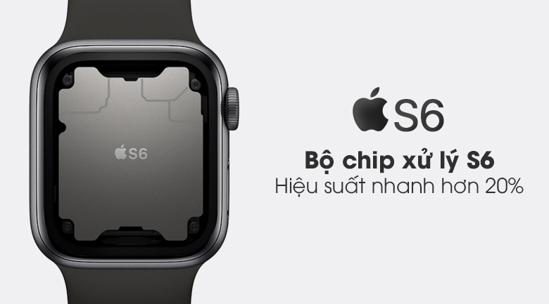 Apple Watch S6 LTE 40mm viền nhôm dây cao su đen có bộ chip S6 hoàn toàn mới Apple Watch S6 LTE 40mm viền nhôm dây cao su đen có bộ chip S6 hoàn toàn mới