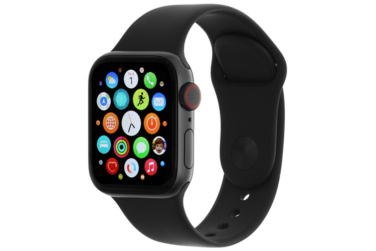 Đồng hồ thông minh Apple Watch S6 LTE 40mm viền nhôm dây silicone Màu Đen