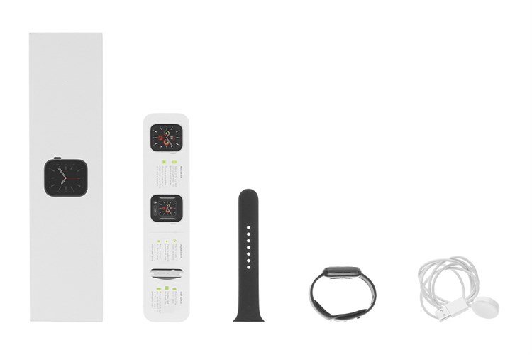 Đồng hồ thông minh Apple Watch S6 LTE 40mm viền nhôm dây silicone Màu Đen