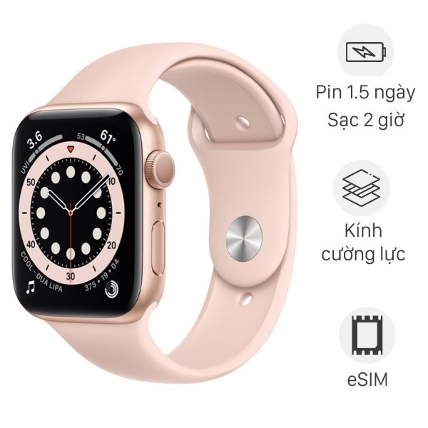 Đồng hồ thông minh Apple Watch S6 LTE 40mm viền nhôm dây silicone