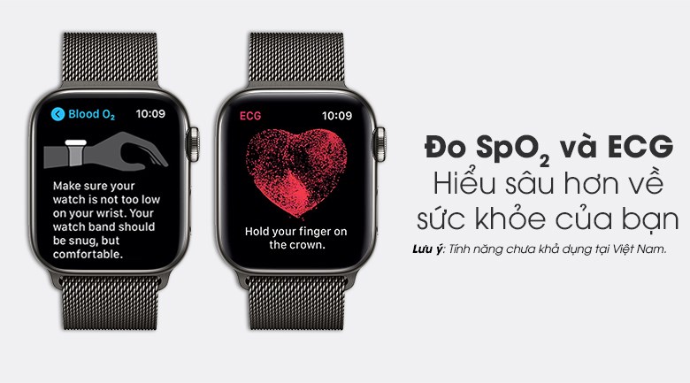 Apple Watch S6 LTE 40mm viền thép dây thép đen có thể đo SpO2 và ECG