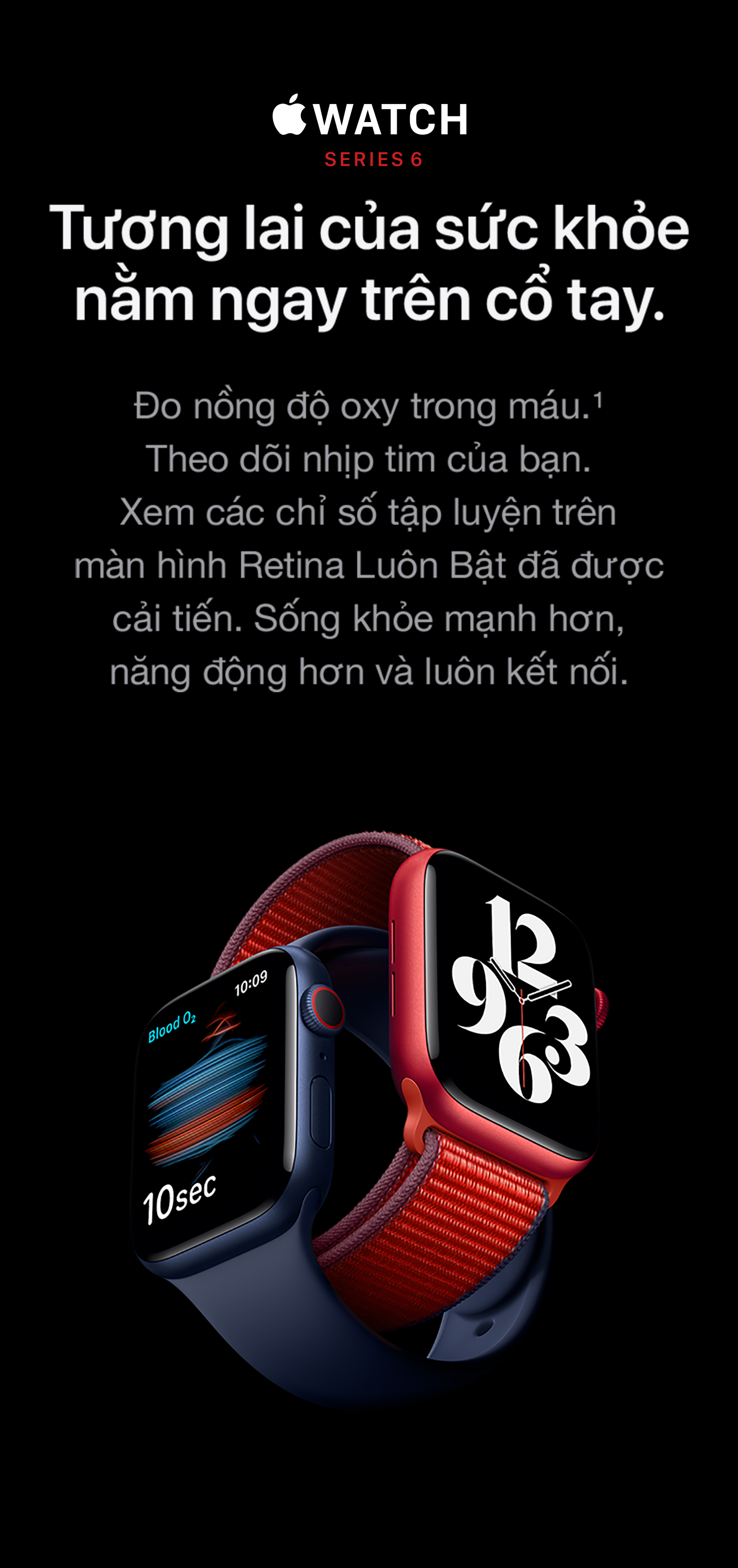 Đồng hồ Apple Watch S6 44mm dây silicone chính hãng, mua trả chậm