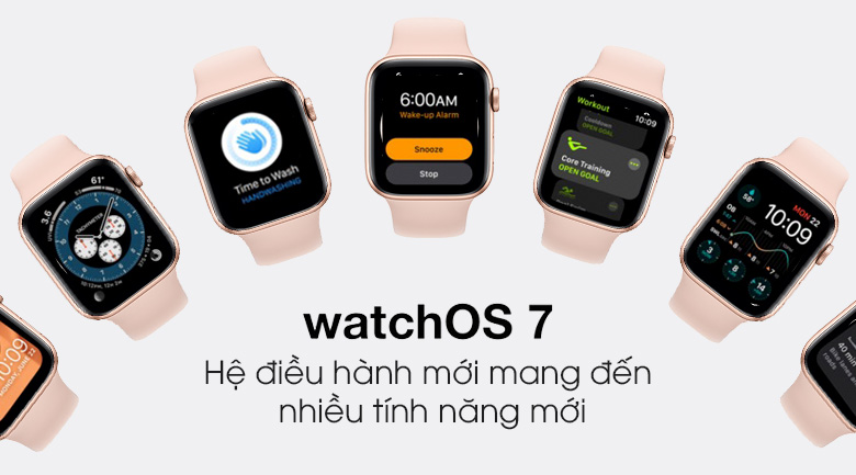 Apple Watch S6 44mm viền nhôm dây cao su hồng có hệ điều hành WatchOS 7 cập nhật thêm nhiều tính năng hữu ích Apple Watch S6 44mm viền nhôm dây cao su hồng có hệ điều hành WatchOS 7 cập nhật thêm nhiều tính năng hữu ích