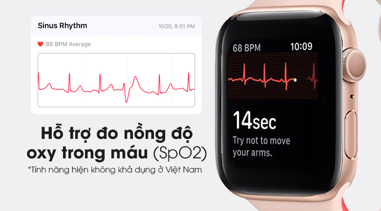 Apple Watch S6 44mm viền nhôm dây cao su hồng nổi bật với tính năng đo nồng độ Oxy trong máu Apple Watch S6 44mm viền nhôm dây cao su hồng nổi bật với tính năng đo nồng độ Oxy trong máu