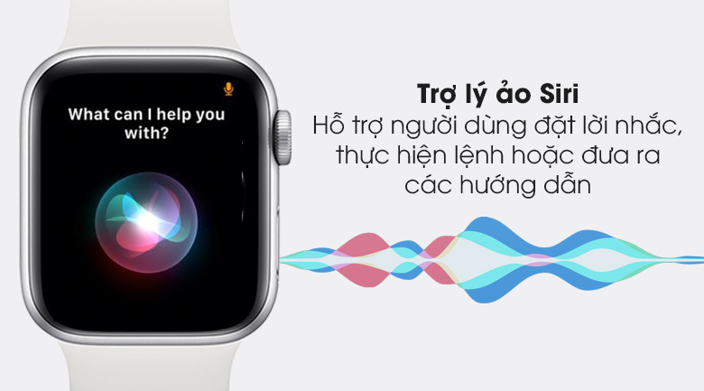 Apple Watch S6 40mm viền nhôm dây cao su trắng cùng trợ lý ảo thông minh Siri 