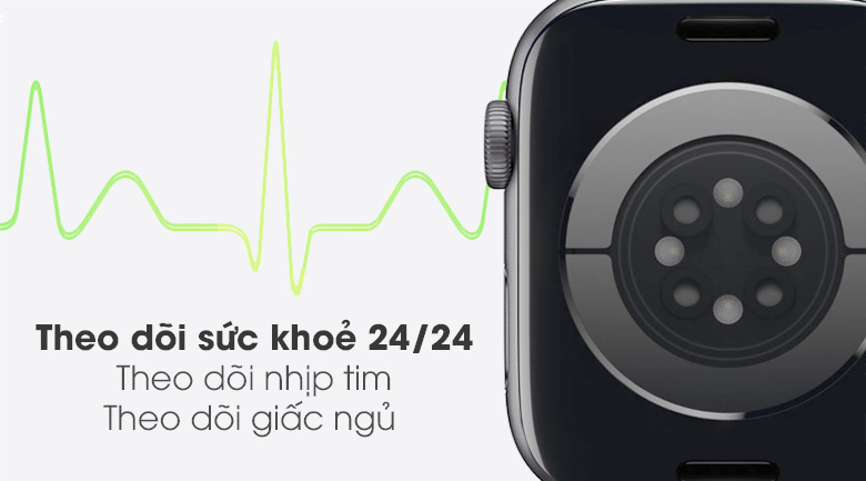 Apple Watch S6 40mm viền nhôm dây cao su đen - theo dõi sức khỏe