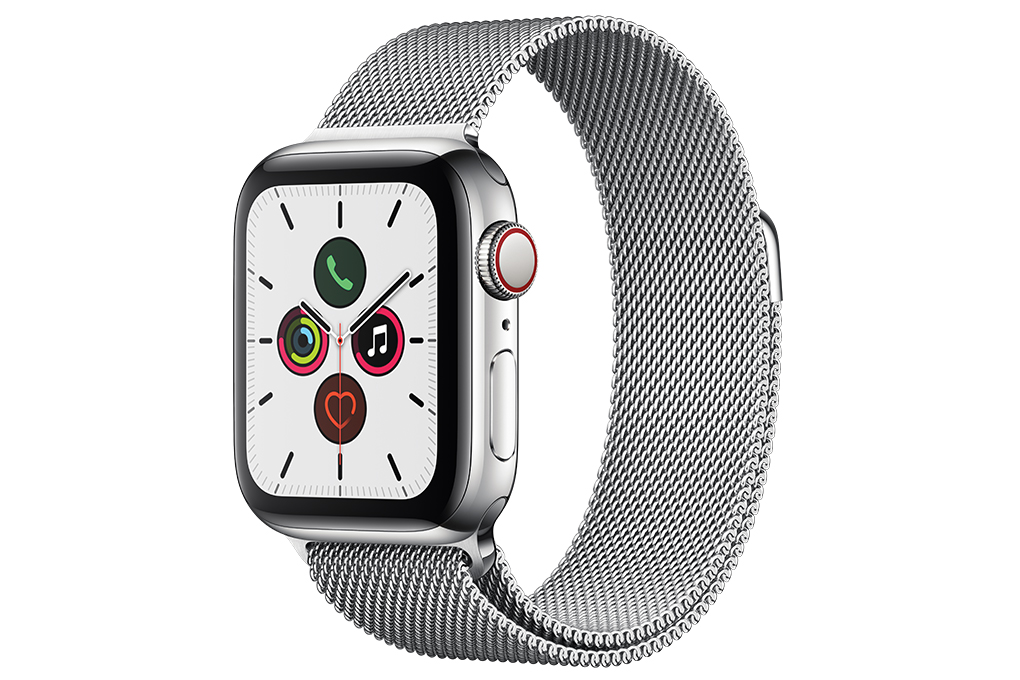 Đồng hồ thông minh Apple Watch S5 LTE 40mm viền thép dây thép Màu Bạc