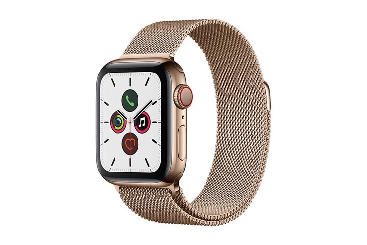 Đồng hồ thông minh Apple Watch S5 LTE 40mm viền thép dây thép Màu Vàng