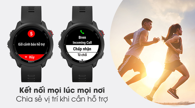 Đồng hồ thông minh Garmin Forerunner 245 Music 42.3mm Đen