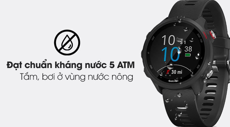 Đồng hồ thông minh Garmin Forerunner 245 Music 42.3mm Đen