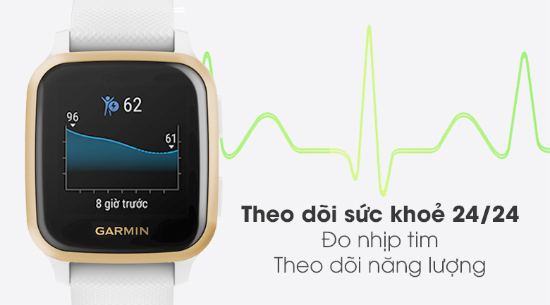 Đồng hồ thông minh Garmin có tính năng đo nhịp tim và năng lượng cơ thể