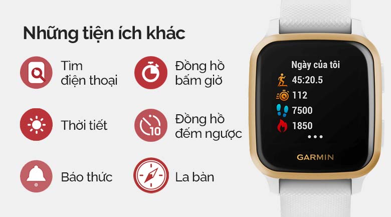 Đồng hồ thông minh Garmin có nhiều tiện ích khác