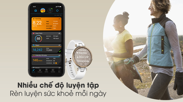 Đồng hồ thông minh Garmin Lily đa chế độ luyện tập