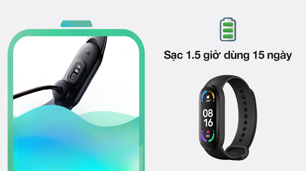 Vòng đeo tay thông minh Mi Band 6 Đen