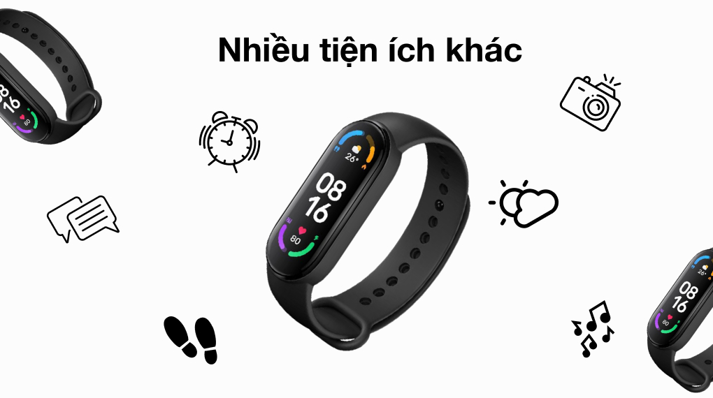 Vòng đeo tay thông minh Mi Band 6 Đen